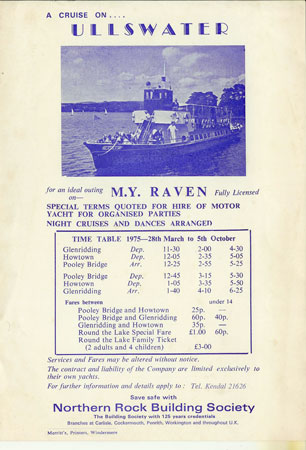 Ullswater Timetable 1976