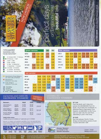 Ullswater Timetable 2006