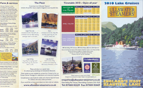 Ullswater Timetable 2010