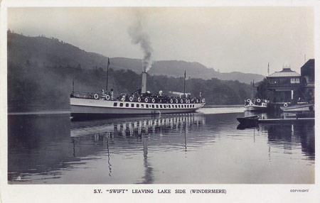 SWAN leaving Lakeside Pier