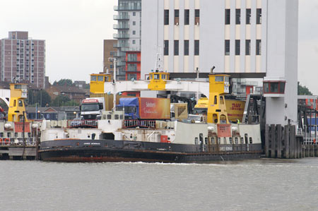 Woolwich Free Ferry - Simplon Postcards - www.simplonpc.co.uk - Photo: © Ian Boyle